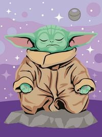 Produktbild: CreArt, Malen nach Zahlen Adults Trend - Star Wars Meditierender Grogu