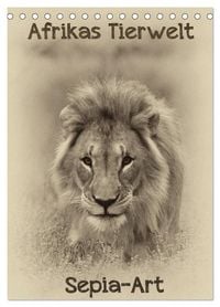 Produktbild: Afrikas Tierwelt - Sepia-Art (Tischkalender 2027 DIN A5 hoch), CALVENDO Monatskalender