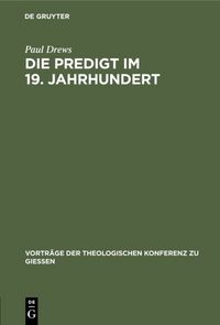 Produktbild: Die Predigt im 19. Jahrhundert