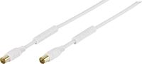 Produktbild: Vivanco Antennen Anschlusskabel [1x Antennenbuchse 75 Ω - 1x Antennenstecker 75 Ω] 3.00 m 110 dB vergoldete Steckkontakte, mit Ferritkern Weiß
