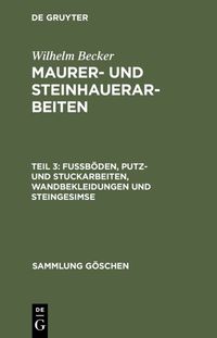 Produktbild: Fu&szlig;b&ouml;den, Putz- und Stuckarbeiten, Wandbekleidungen und Steingesimse