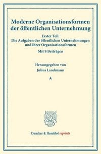 Produktbild: Moderne Organisationsformen der &ouml;ffentlichen Unternehmung.