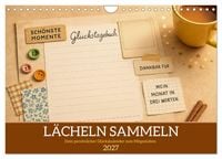 Produktbild: L&auml;cheln sammeln - Dein pers&ouml;nlicher Gl&uuml;ckskalender zum Mitgestalten (Wandkalender 2027 DIN A4 quer), CALVENDO Monatskalender