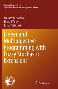 Produktbild: Linear and Multiobjective Programming with Fuzzy Stochastic Extensions