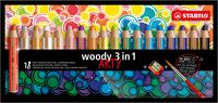 Bild vom Artikel STABILO Buntstifte woody 3in1 ARTY 18er Set mit Pinsel und Spitzer vom Autor 
