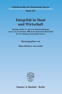 Bild vom Artikel Integrität in Staat und Wirtschaft. vom Autor Hans Herbert Arnim
