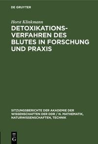 Produktbild: Detoxikationsverfahren des Blutes in Forschung und Praxis