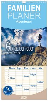 Produktbild: Familienplaner 2027 - Gipfelabenteuer - wenn der Berg ruft mit 5 Spalten (Wandkalender, 21 x 45 cm) CALVENDO