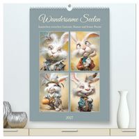 Produktbild: Wundersame Seelen. Kaninchen zwischen Fantasie, Humor und feiner Poesie (hochwertiger Premium Wandkalender 2027 DIN A2 hoch), Kunstdruck in Hochglanz