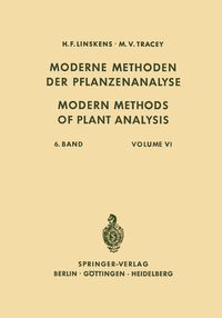Produktbild: Modern Methods of Plant Analysis / Moderne Methoden der Pflanzenanalyse