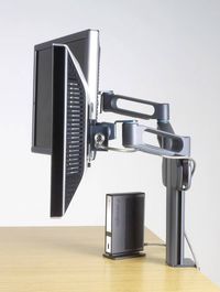 Kensington K60900US SmartFit® 1fach Monitor-Tischhalterung 38,1 cm (15") - 68,6 cm (27") Höhenverstellbar, Notebook-Ablage, Neigbar, Schwenkbar