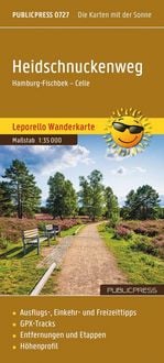 Produktbild: Publicpress Leporello Wanderkarte Heidschnuckenweg 1:35.000