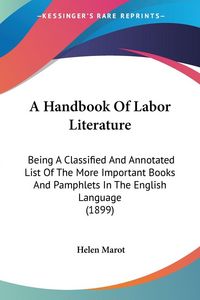 Produktbild: A Handbook Of Labor Literature