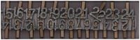Produktbild: Adventskalender Zahlen-Clips, Holz, silber-glitzer