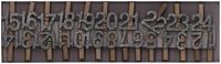 Produktbild: Adventskalender Zahlen-Clips, Holz, silber-glitzer