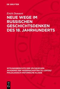 Produktbild: Neue Wege im russischen Geschichtsdenken des 18. Jahrhunderts