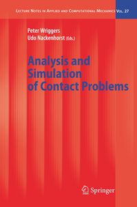 Produktbild: Analysis and Simulation of Contact Problems