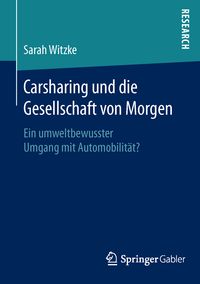 Produktbild: Carsharing und die Gesellschaft von Morgen