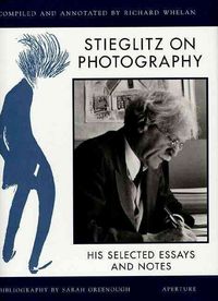 Produktbild: Stieglitz, A: Stieglitz on Photography