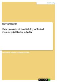 Produktbild: Determinants of Profitability of Listed Commercial Banks in India