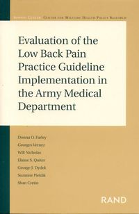 Produktbild: Evaluation of the Low Back Pain Practice Guideline Implementation in the Army Medical Department