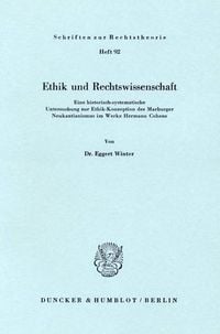 Produktbild: Ethik und Rechtswissenschaft.