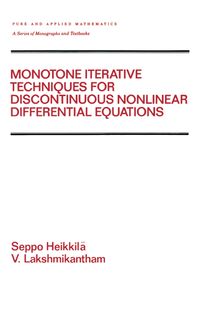 Bild vom Artikel Monotone Iterative Techniques for Discontinuous Nonlinear Differential Equations vom Autor V. Lakshmikantham