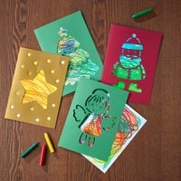 Produktbild: Bastelset - Erstes Malen Kritzelkarten Weihnachtspost