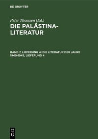 Produktbild: Die Literatur der Jahre 1940-1945, Lieferung 4