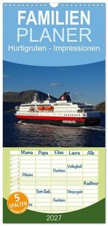 Produktbild: Familienplaner 2027 - Impressionen von Norwegen entlang der Hurtigruten mit 5 Spalten (Wandkalender, 21 x 45 cm) CALVENDO