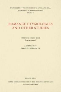 Produktbild: Romance Etymologies and Other Studies
