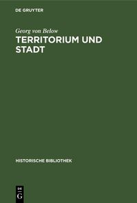Produktbild: Territorium und Stadt
