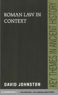 Produktbild: Roman Law in Context