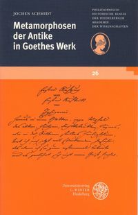 Produktbild: Metamorphosen der Antike in Goethes Werk