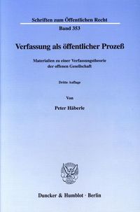 Produktbild: Verfassung als &ouml;ffentlicher Proze&szlig;