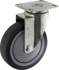 Produktbild: TOOLCRAFT TO-5137917 Lenkrolle TPR 100mm mit Anschraubplatte Tragf&auml;higkeit (max.): 65kg