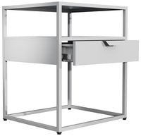 Produktbild: Metall Nachttisch Beistelltisch Schublade Flokas M