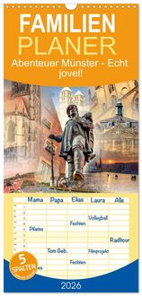 Produktbild: Familienplaner 2026 - Abenteuer M&uuml;nster - Echt jovel! mit 5 Spalten (Wandkalender, 21 x 45 cm) CALVENDO