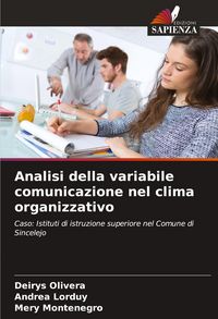 Produktbild: Analisi della variabile comunicazione nel clima organizzativo