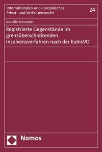 Produktbild: Registrierte Gegenst&auml;nde im grenz&uuml;berschreitenden Insolvenzverfahren nach der EuInsVO