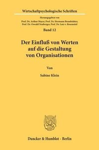 Produktbild: Der Einflu&szlig; von Werten auf die Gestaltung von Organisationen.