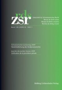 Produktbild: ZSR 2009 II Heft 1 - Schweizerischer Juristentag 2009