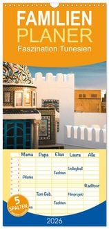 Produktbild: Familienplaner 2026 - Faszination Tunesien mit 5 Spalten (Wandkalender, 21 x 45 cm) CALVENDO