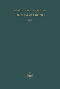 Produktbild: De summo bono. Liber IV, Tractatus 3