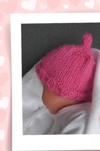 Produktbild: Strickanleitung Babym&uuml;tze tragbar von 0-3 Monate