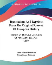 Produktbild: Translations And Reprints From The Original Sources Of European History