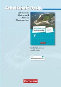 Produktbild: Schlüssel zur Mathematik 9. Schuljahr. Arbeitsheft Basis mit eingelegten Lösungen. Differenzierende Ausgabe Niedersachsen