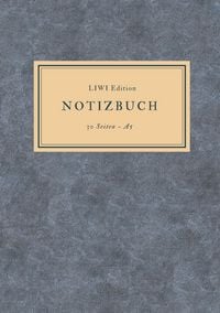 Produktbild: D&uuml;nnes Notizbuch A5 liniert - Notizheft 30 Seiten 90g/m&sup2; - Softcover blau meliert - Papier