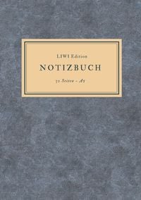Produktbild: D&uuml;nnes Notizbuch A5 liniert - Notizheft 30 Seiten 90g/m&sup2; - Softcover blau meliert