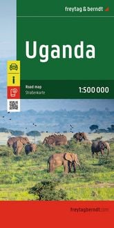 Produktbild: freytag & berndt Stra&szlig;enkarte Uganda 1:500.000